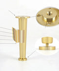 Detail view of Brass Furniture Feet Set Of 4 With Adjustable Sofa And Cabinet Legs, highlighting design and functionality.