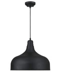 Textured Iron Finish One Light Indoor Pendant In Black With Bronze Interior Dope Classic Shape Ceiling Light For Sloped Ceilings Includes Mounting Hardware For Easy Install