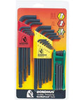 Triple Pack Balldriver L-Wrench Set And Fold-Up Star Driver Kit on display card, including Balldriver 10937 and GorillaGrip fold-up tools