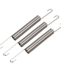 Extension Spring Set With 1mm Wire Diameter 10mm Outer Diameter And 120mm Total Length Made From Heat Tempered Spring Steel Oil Finish Dual Hook Tension Springs 3 Pack