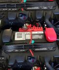 Installed Quick Release Brass Battery Terminal Clamps With Red And Blue Covers For Top Post Battery No Fuss Disconnect