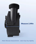 Heavy Duty Spa Hot Tub Circulation Pump Wet End Replacement Repairs LX Pump WTC50M side view showing 2.99 inch measurement.