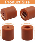 Dimensions of 12 Pack Silicone Bed Mounts And Leveling Springs For 3D Printers, Dope Bed Leveling Upgrade For Ender 3, Ender 3 S1 Pro, CR-10 And Ender 5, Orange, Cuts Bed Vibration And Keeps Prints Solid.