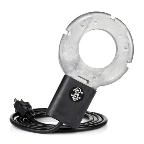 Utility Deicer For Up To 25 Gallon Water Containers With 250W Thermostatically Controlled Heater Cast Aluminum Ice Chaser Design