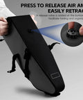Big Capacity Waterproof Bike Seat Bag 10 To 14L With Roll Top Closure and air release valve for easy storage
