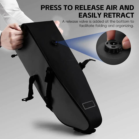 Big Capacity Waterproof Bike Seat Bag 10 To 14L With Roll Top Closure and air release valve for easy storage