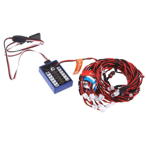 RC Car Headlights And Taillight Kit With 12 LED Lights, 5 Operation Modes for 1/10 scale wires and light controller