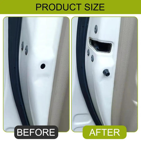 Heavy Duty Rubber Car Door Bumpers 10 Pack Oem Fit 82191 28010 Universal Edge Guards installed on vehicle doors before and after.