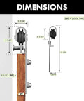 Brushed Nickel Non Bypass Sliding Barn Door Hardware Kit No Frills For Two Doors 7Ft Flat Track Classic Heavy Duty Rollers diagram