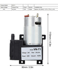 Tiny 10 Liters Per Minute DC Vacuum Pump With 81 kPa Negative Pressure 24V DC Compact Lab And Home Medical Gear front view