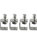 Heavy Duty Stainless Steel C Clamps For Woodworking And Welding Projects, Secure Grip 16-25mm Jaw, set of four.