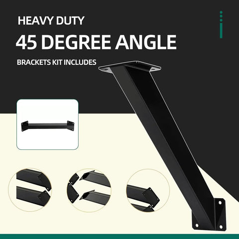 Beefy 45 Degree Angle Support Bracket Heavy Duty Connector Brace For Wood Structures Gazebos Tree Houses Cabins And Patios DIY Kit 4 Pack Wind Resistant High Load Bearing For Outdoor Projects