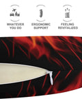 U Shaped Travel Pillow For Neck And Head Support Super Cozy Napping Cushion With Zip and Fire Design