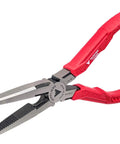 7 Point 5 Inch Stripped Screw Extractor Needle Nose Pliers Made In Japan For Auto Techs And Electricians with red handles