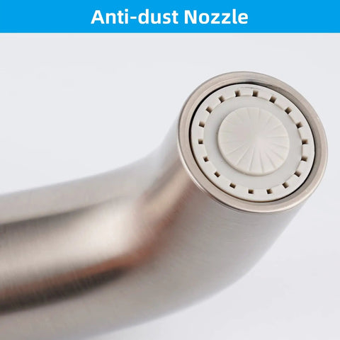 Brushed Nickel Kitchen Sink Sprayer Attachment With Ergonomic Pull-Out Head, Scratch-Resistant ABS, No-Fuss Install