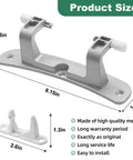 Upgraded 134550800 washer door hinge with bushings and 131763310 striker kit for front load washers, dimensions 8.15x2.6x1.55 inches