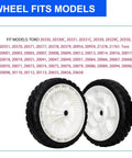 8 Inch Front Drive Wheels Replacement Set of 2 For Lawn Mower Replaces 119-0311 137-4832 115-2878 Stens 205-360 tires, front view
