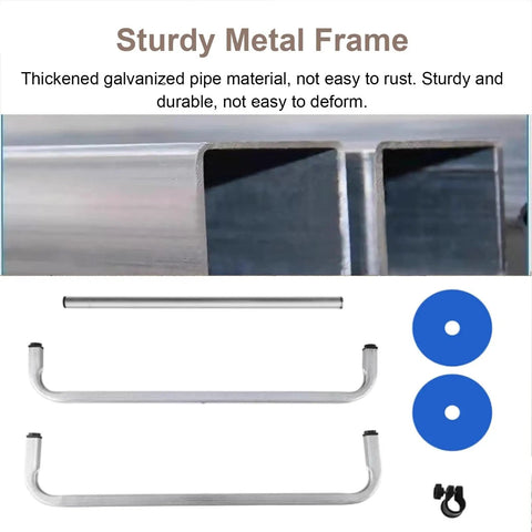 Sturdy metal frame components for Industrial Grade Wall Mount Vertical Bubble Wrap Dispenser And Heavy Duty Film Packing Station.
