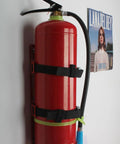 Heavy Duty Fire Extinguisher Wall Mount Bracket For 5 Pound Extinguishers, Steel Construction, Red Electrostatic Finish