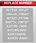 Chart of replacement numbers for Rear Electric Stabilizer Jack Motor Replacement For RV Stabilizer Jacks Fits 337199 113407