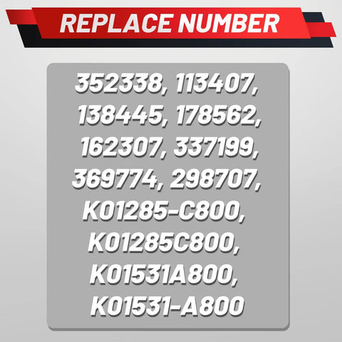 Chart of replacement numbers for Rear Electric Stabilizer Jack Motor Replacement For RV Stabilizer Jacks Fits 337199 113407