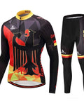 German flag-themed cycling jersey and leggings with eagle emblem design