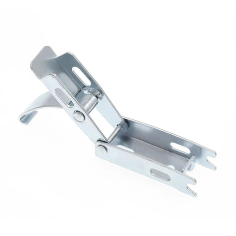 Draw Hasp Hinge Latch Two And Three Quarters Inch Zinc Plated Steel With Screws for Small Boxes and Chests, open view.