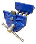 Beefy 7 Inch Quick Release Woodworking Vise With Heavy Duty Cast Iron Body And Sliding Jaw Steel Slide Rods And Main Screw Adjustable