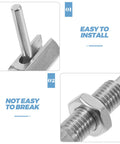 Close-up of Tough As Nails Stainless Steel L Handle Locking Pin With Safety Spring Plunger And Secure Indexing Latch for easy installation.