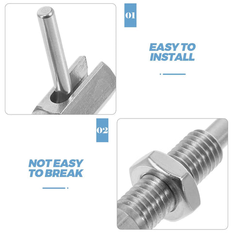 Close-up of Bulletproof L Handle Lock Pin Stainless Steel Safety Plunger M10 for easy installation and durability.