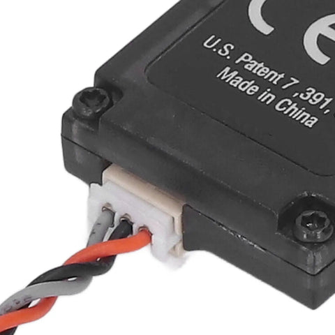 Close-up of DSMX 2.4GHz 8 Channel RC Satellite Receiver Replacement For AR8000 AR6210 showing connector and wiring details.