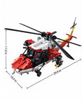 Rescue Helicopter Building Set for Adults and Aviation Nerds, Large Military Model Kit With Rotating Rotor dimensions.