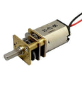 Built Tough Ga12 N20 Full Metal Gearbox Electronic Starter Motor Running Smooth At 36 Rpm Slow Speed D Shaft side view showcasing gears and motor.