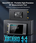 NanoVNA H4 Vector Network Analyzer V4.4 with touchscreen display, showcasing ports and enhanced wave dynamics.