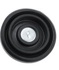 Top view of Toyota Brake Master Cylinder Fluid Reservoir Cap Replacement Must Have 47230-12040 47230-06010, black with metal center.