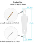 Diagram of 36 Pieces Stainless Steel Needle Threaders In Clear Box For No Fuss Hand Sewing And Embroidery Cross Stitch And Large Eye Needle Crafting