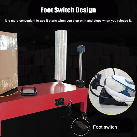 Straight Up Heavy Duty Electric Pallet Wrapper Crafted For Serious Hustle With Variable Turntable Speed And Flexible Shaft Options For Smooth Stretch Film Wrapping