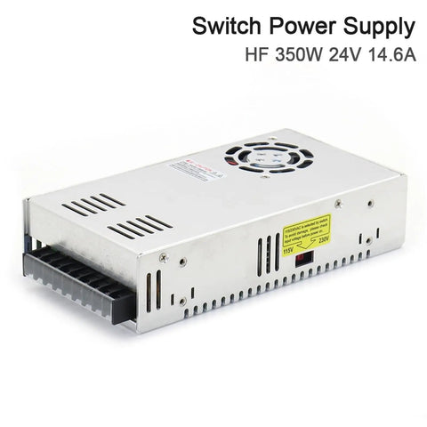 Beast 350W Switch Power Supply 24V 14.6A Single Output For Laser Machine And Solar Charge Rugged Easy Install Ideal For CNC Lasers And Off Grid Solar Projects metal switch power supply with cooling fan and terminals