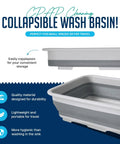 Hose And Mask Cleaning Kit with collapsible wash basin, highlighting portability and durability for CPAP tubing maintenance.