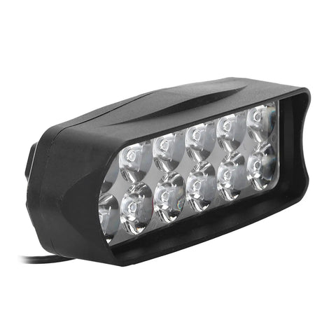 Universal 12V to 80V 6W LED Headlight for E Bikes and Motorcycles with 12 LED beads and durable black aluminum housing
