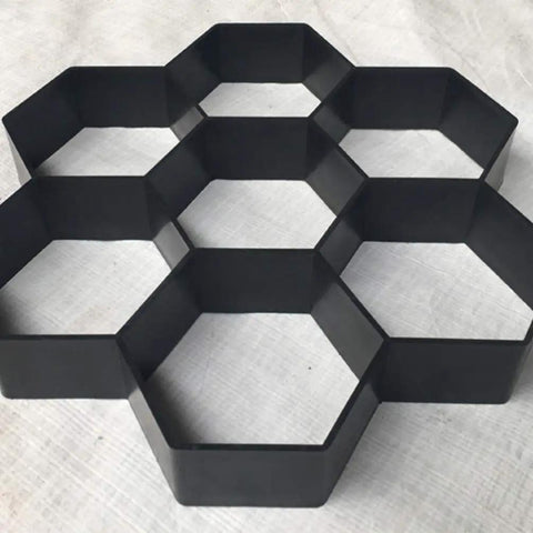 Hexagon Brick Mold For Concrete Pavers Reusable Hex Tile Mold For DIY Garden Path And Patio Floors Easy To Use No Fuss Durable Build 11.41 By 11.02 By 1.69 Inches Perfect Paver Template