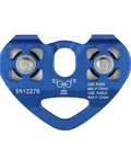 Front view of Tandem Trolley Zip Line Pulley For Mountaineering And Backyard Zip Line Setups, 30KN 6700lbs Strength, 35m/s Max Speed