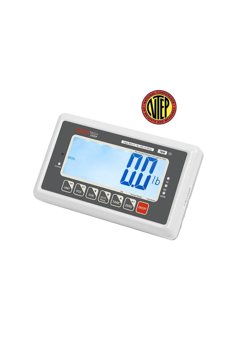 Heavy Duty Commercial Platform Scale With Lb Kg Switchable Dial, Ntep Legal For Trade, 500 Lb Capacity, bright LCD display with buttons.