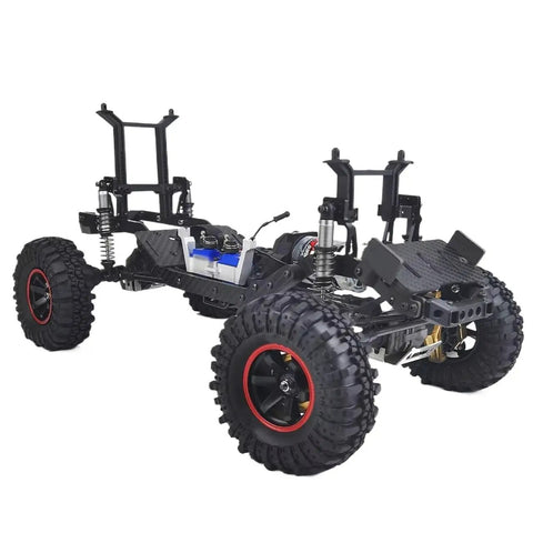 Carbon Fiber RC Car Chassis Frame Kit For TRX-4 One Tenth Scale Crawler with beefed-up rails and high strength design.