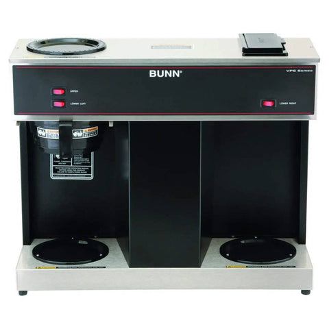 VPS 12 Cup Pourover Commercial Coffee Brewer With Three Warming Stations 120V No Plumbing Required Office Boss Brew Machine