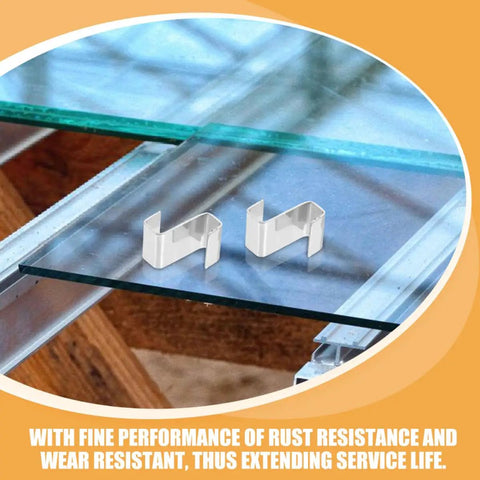 Stainless Steel Z Shaped Glass Clamps For Greenhouse Panels 100 Pack Fixing Clips For Garden Doors Windows Windproof No Fuss Easy Install And Maintenance Kit Included