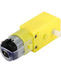 Yellow gear motor from Two Sets Plastic Tire Wheel With Gear Motor Dual Shaft For Smart Car Robot Arduino, DIY Robotic Kit.