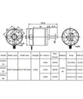 Technical diagram of Outrunner Brushless Motor D3542 1000KV 1250KV 1450KV for 2 4S RC Multicopter with measurements