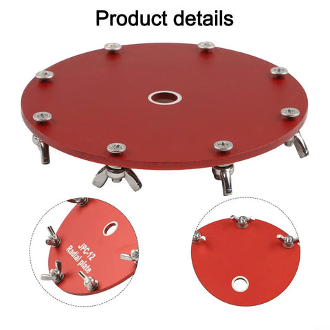 Portable Shortwave Antenna Grounding Grid Plate, Aluminum 11 Cm Red Disk With Fork Terminals For JPC-12 PAC-12 detailed view