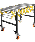 Heavy Duty 1250 Lb Expandable Conveyor Roller With Skate Wheels 24 Inch Wide adjustable height, featuring alloy steel rollers and sturdy frame.